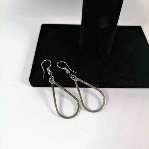 The Afrikan Aesthetic Jewelry - Tuareg Silver Teardrop Earrings Handmade